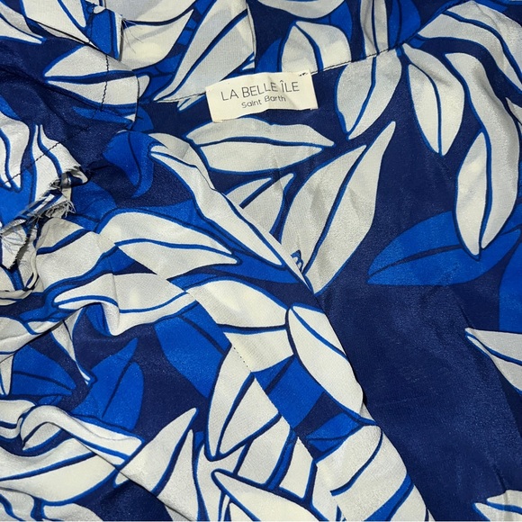 Tropical Blue One Shoulder Silk Set | NWOT - Picture 2 of 2